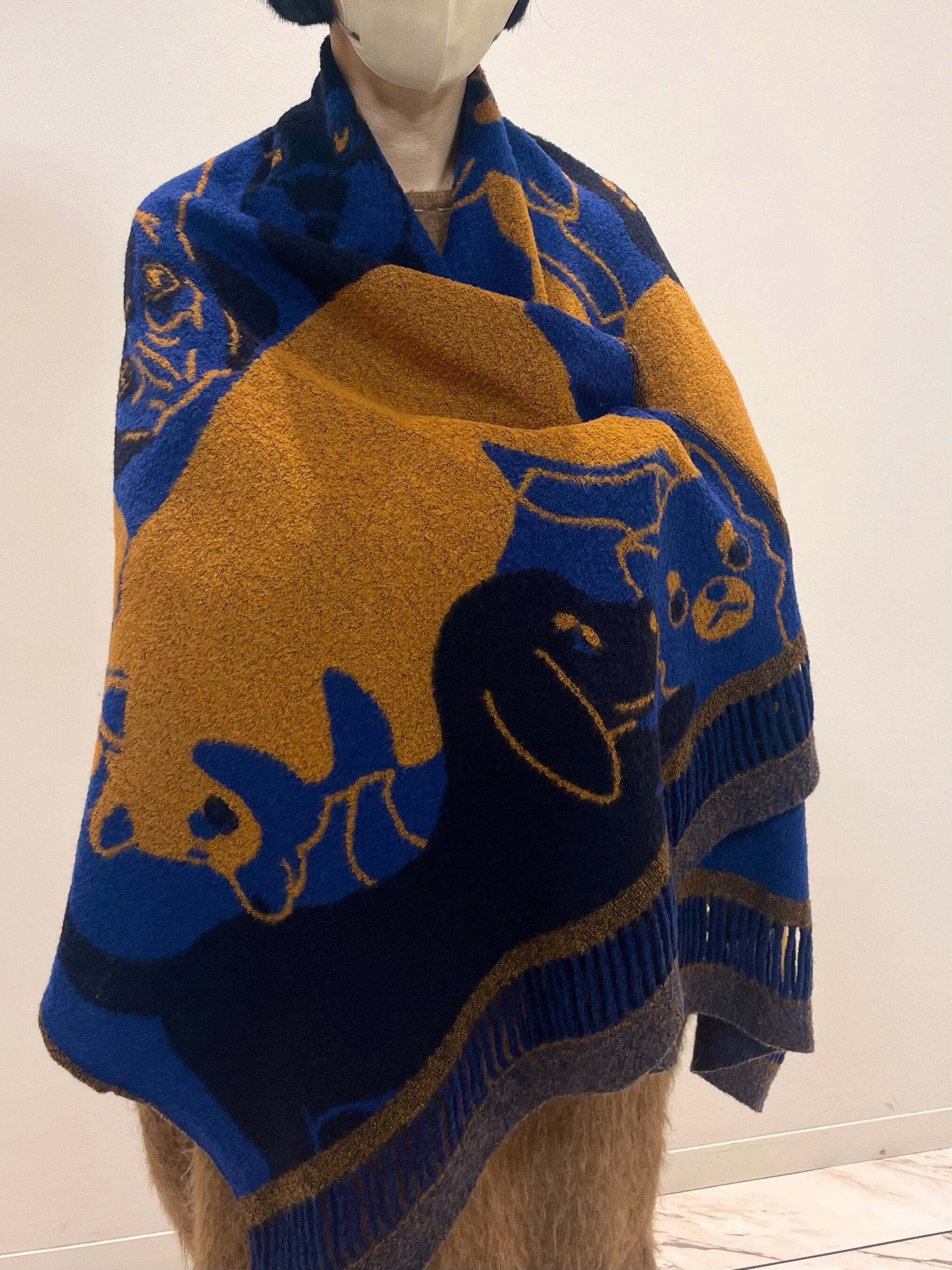 山形県米沢織 DOGSストール