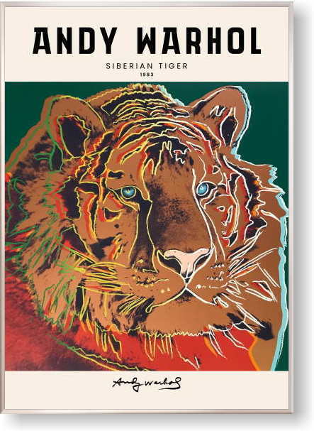 アンディ・ウォーホル シベリアトラ（絶滅危惧種）【ポスター＋