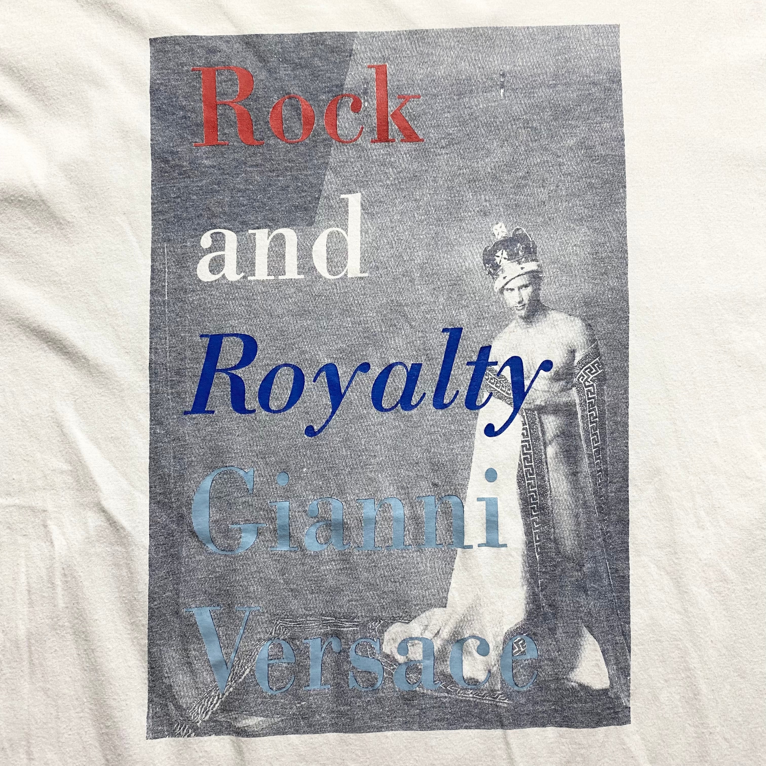 vintage GIANNI VERSACE photo print tee “Rock and Royalty” | NOIR