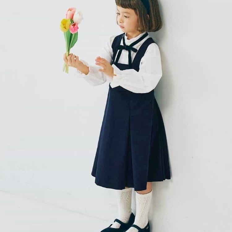 Suspender Jumper Skirt【90-140cm】Navy