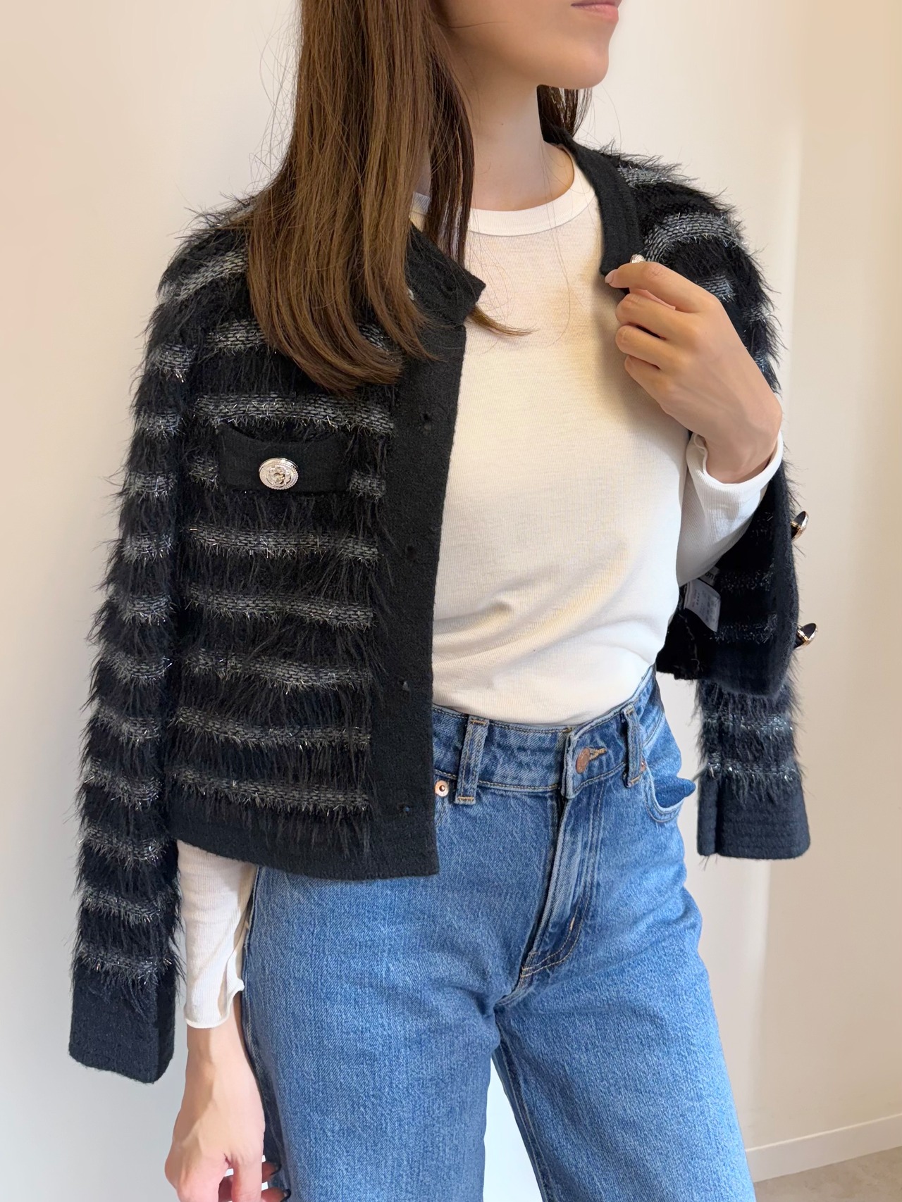 シャギーニットカーディガン［60005］