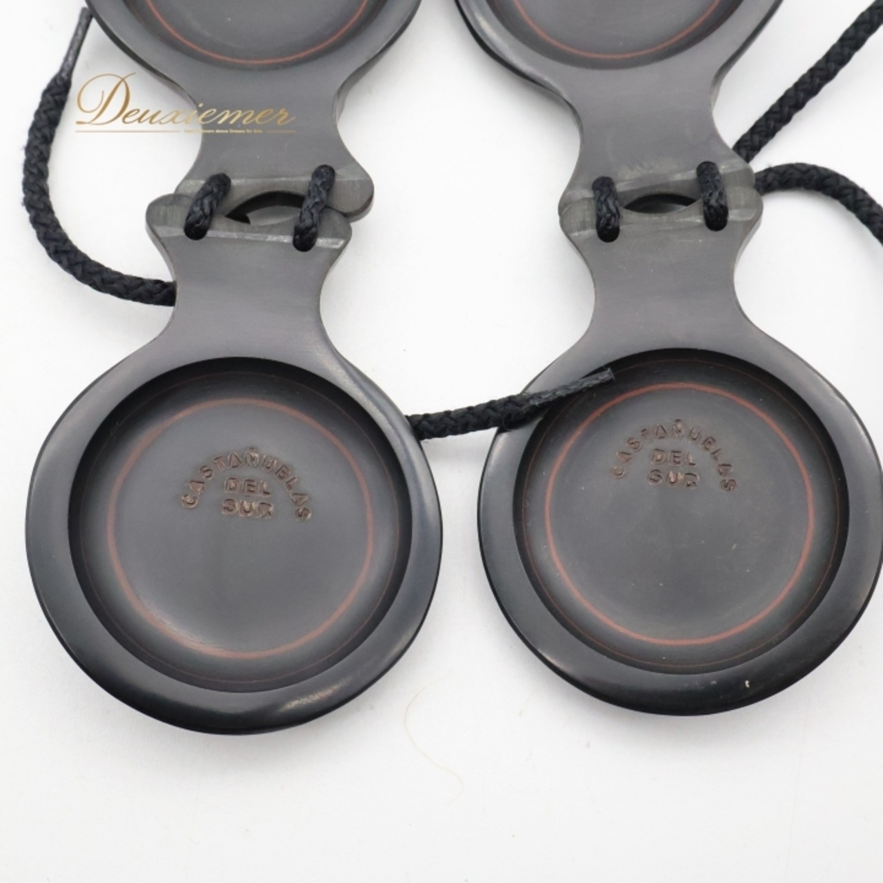 フラメンコ パリージョ カスタネット CASTANUELAS DEL SUR ブラック系 黒 小物 小道具 ペア 両手 柄 模様 ダンス用 ケース付き 舞台 練習 発表会 ダンス イベント用 演技用 舞台衣装