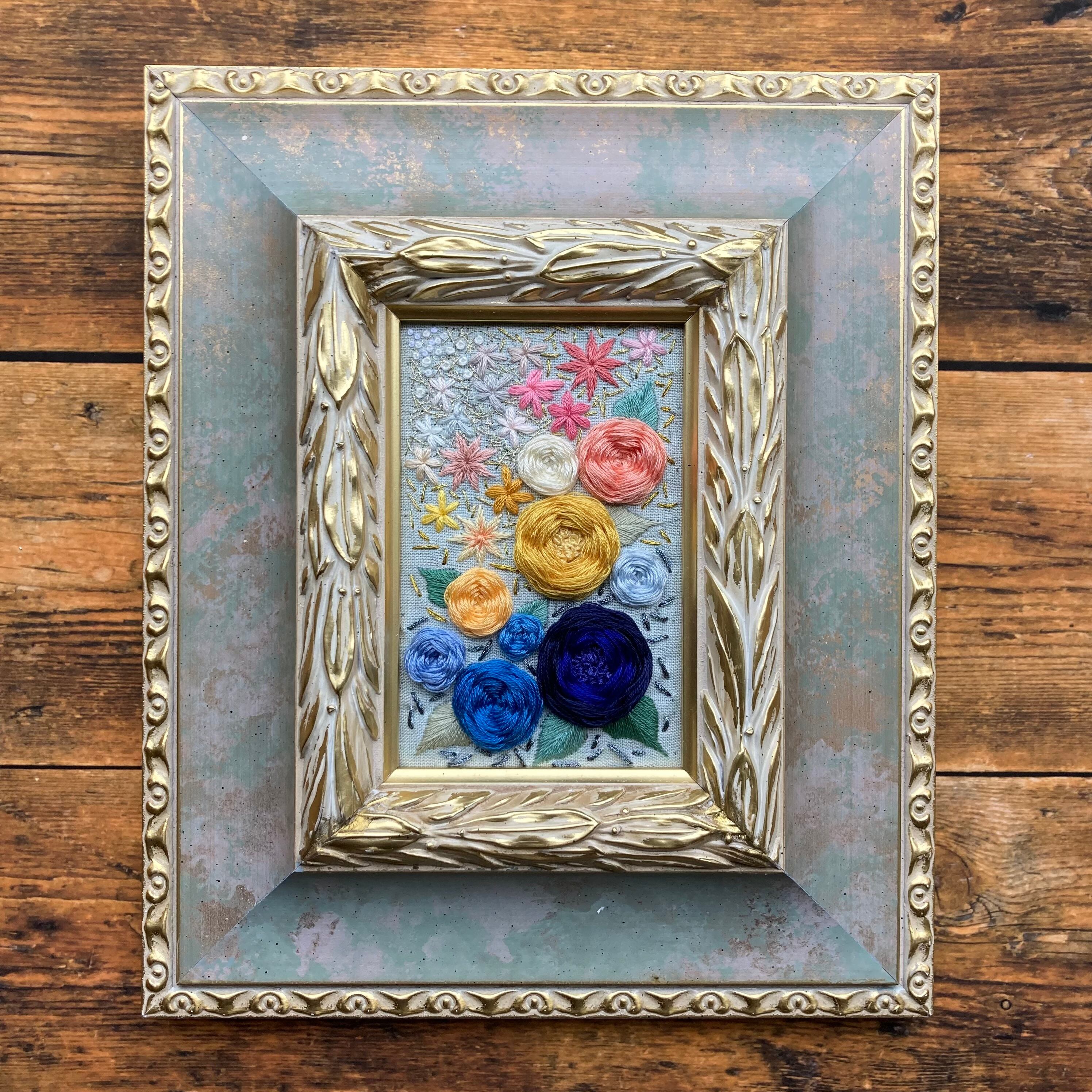 刺繍アート 刺しゅうの絵画 壁掛けのインテリア | あきのかぜ