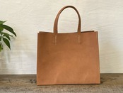 紙袋のような革袋・クラフトブラウン ・ほぼB5ヨコ