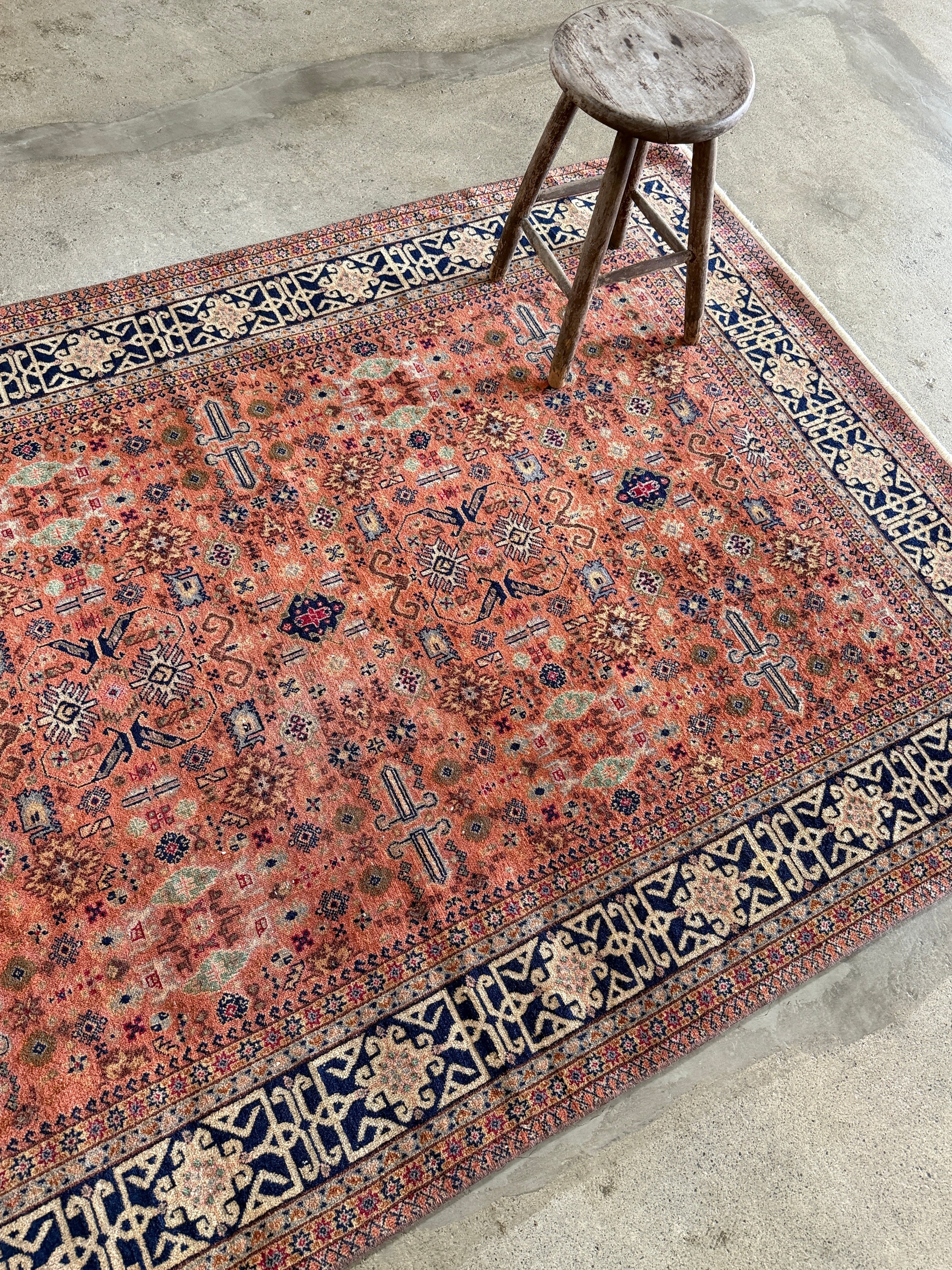 カイセリの絨毯 送料込み】トルコラグ ヴィンテージ 高品質 カイセリ絨毯 149