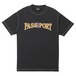 PASS PORT / OFFICIAL CONTRAST TEE WASHED BLACK