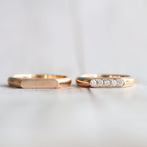 【結婚指輪】角丸印台_K18PG