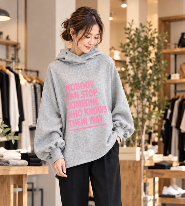 ayane アヤン　カルゼニットフーディプルオーバー　876810