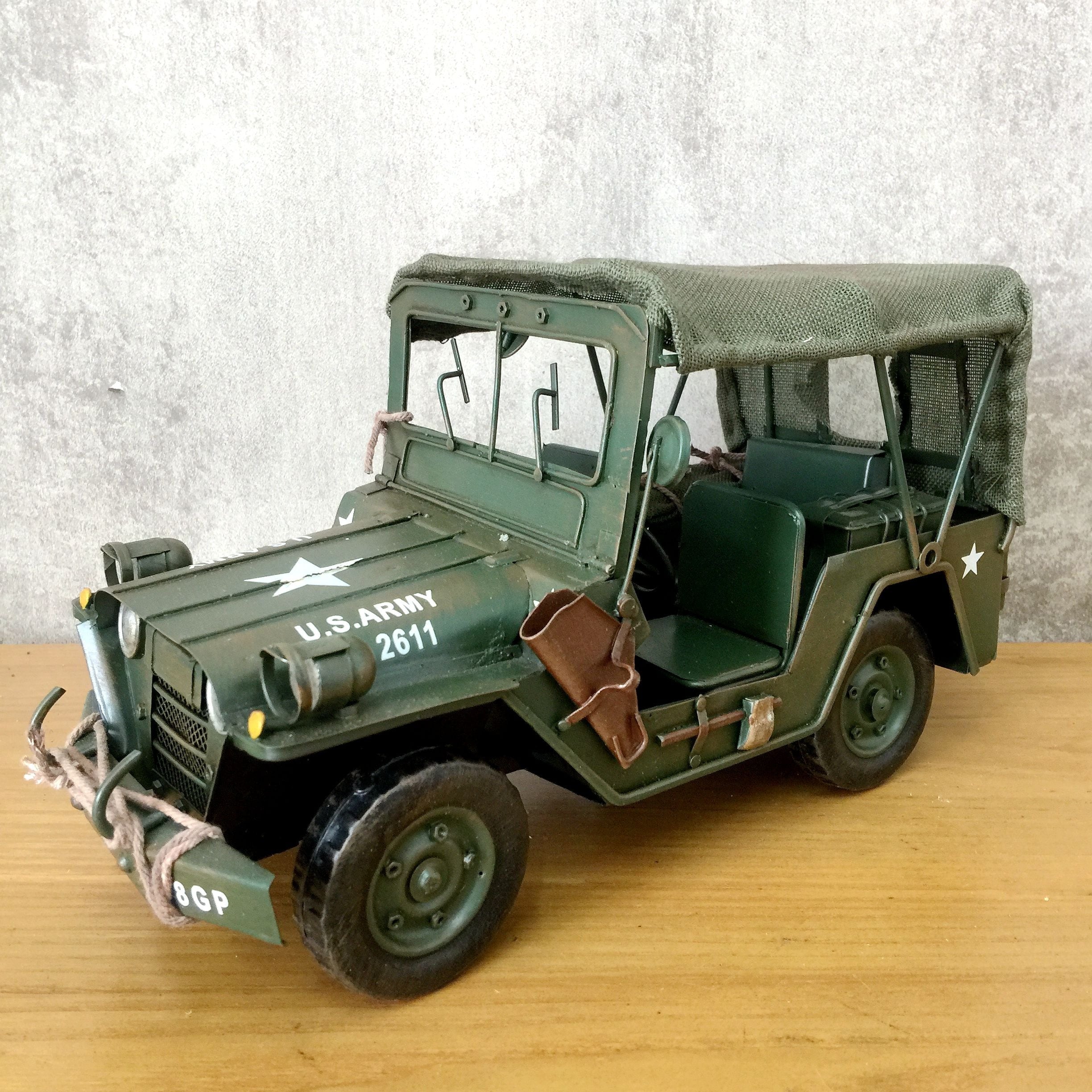 特大 メタル ブリキ 玩具 おもちゃ ミリタリー Military ジープ Jeep