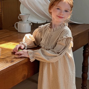 秋森ガールドット柄ワンピース