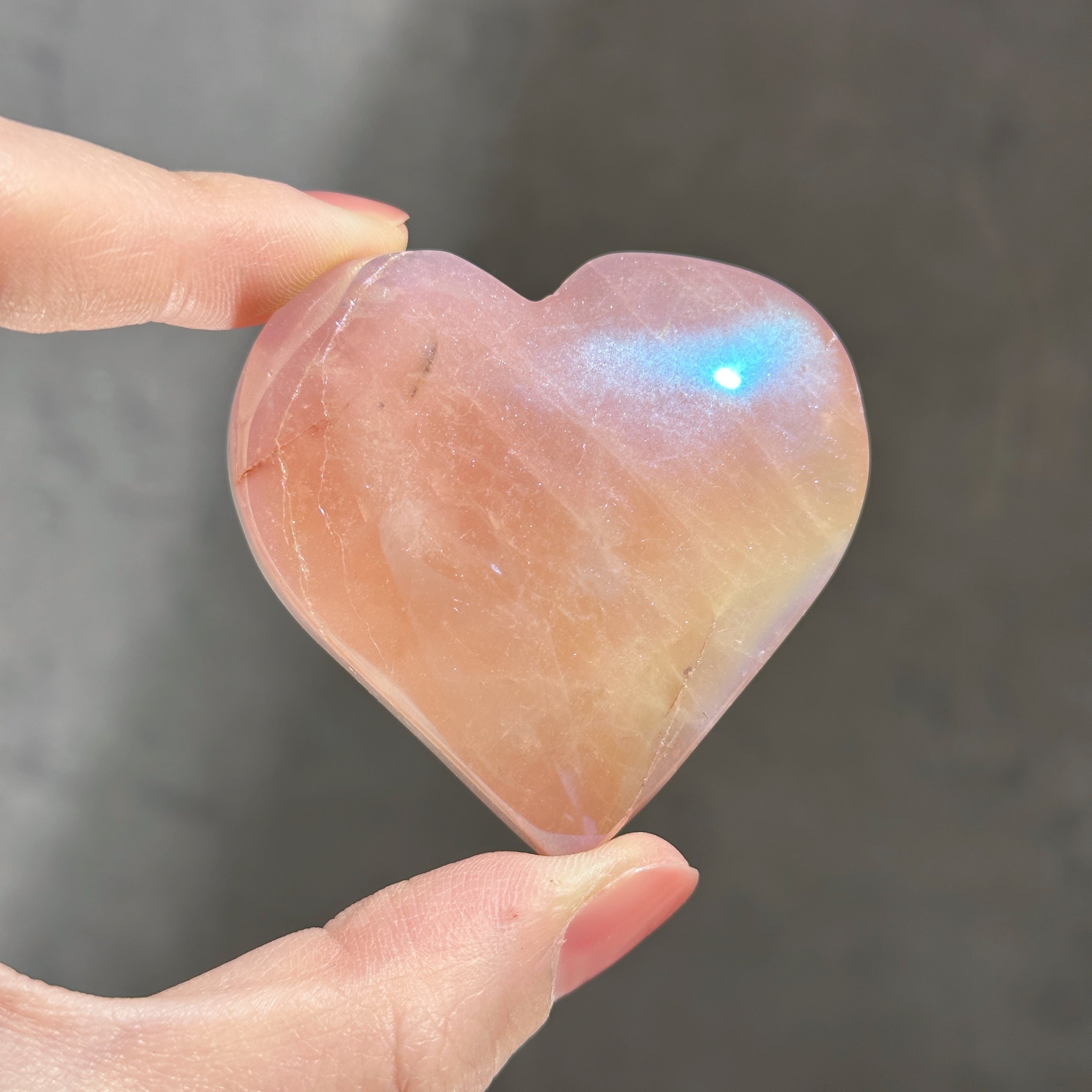 エンジェルオーラローズクォーツ ハート12♡ Angel Aura Rose Quartz