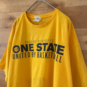 【DELTA PRO WEIGHT】NBA  INDIANA PACERS ペイサーズ バスケ プリント Tシャツ 企業ロゴ X-Large ビッグサイズ us古着