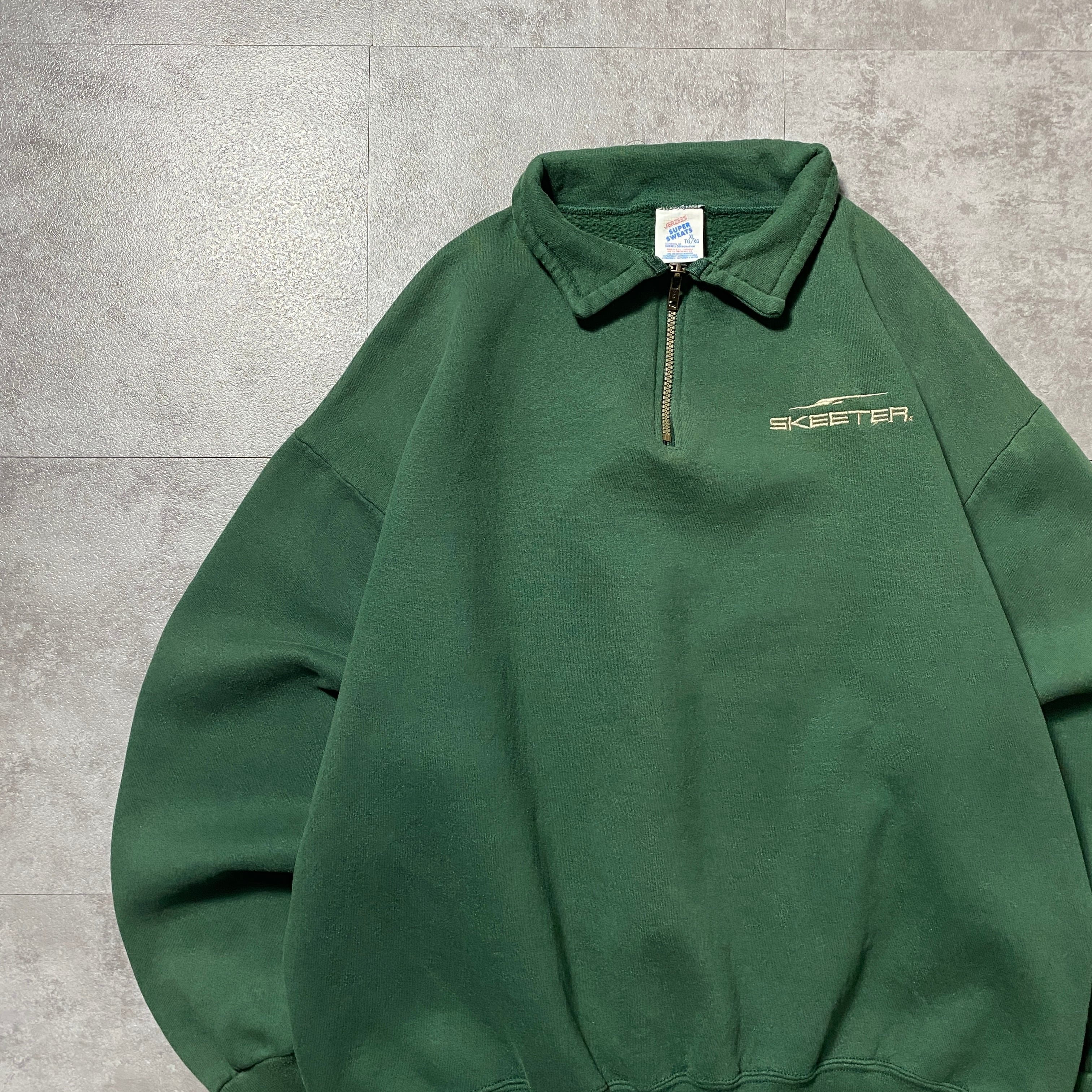 USA製】90's JERZEES SUPER SWEATS 刺繍ワンポイント 