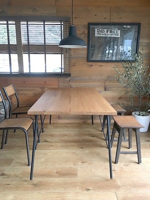 Rustic Oak 12*60  国産無垢材　ダイニングテーブル