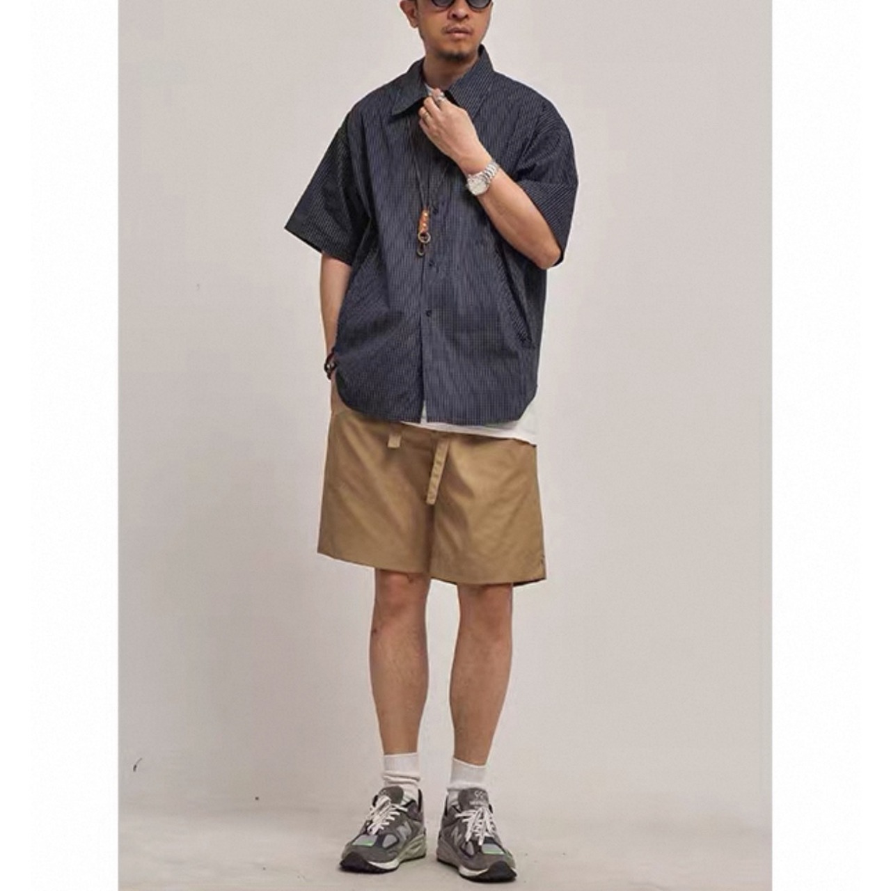 Gingham check short sleeve shirt 1448 - 3