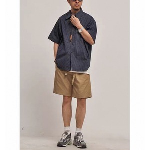 Gingham check short sleeve shirt 1448
