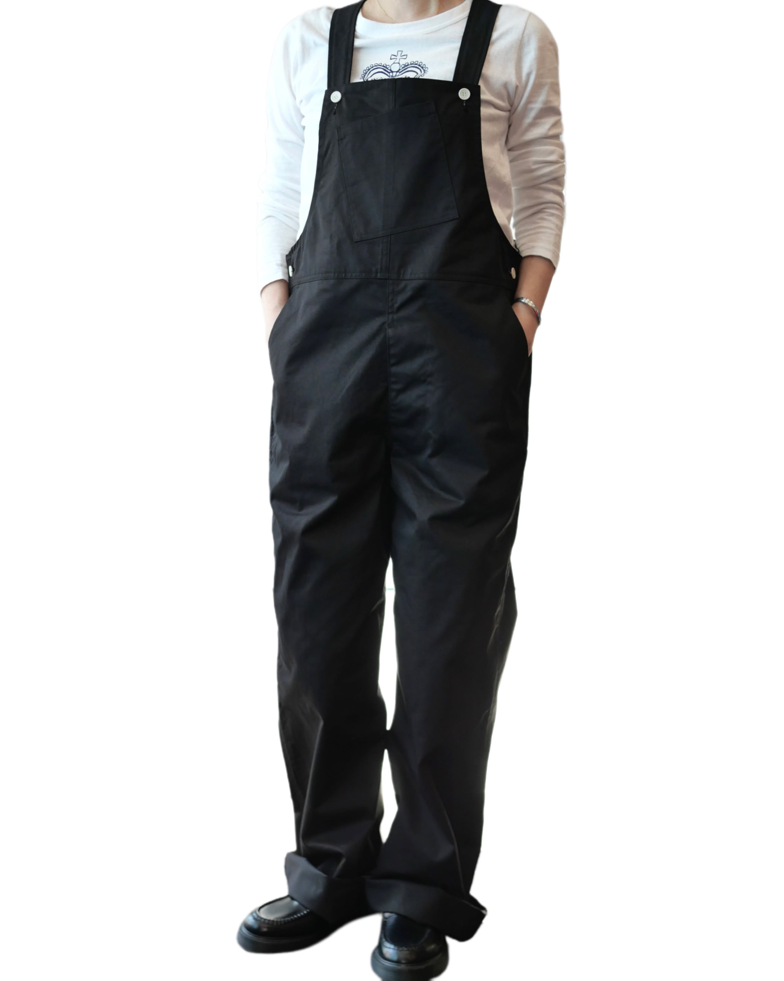 【R&D.M.Co-】　オーバーオール R&D.M.Co- no.7691b CHINO CLOTH OVERALLS Black M | Cieloazulmat
