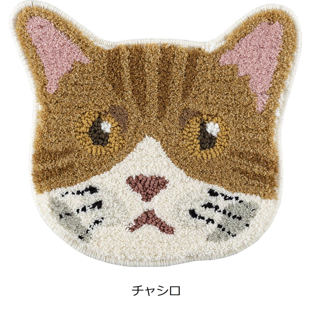 ネコカオ マット 9種類 35×38cm 洗える チェアパッド シート 猫 ネコ
