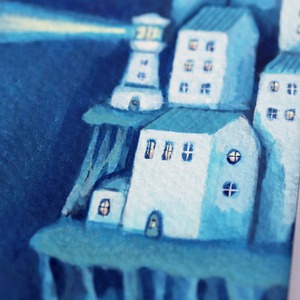 《 HASHIMOTO HIROMI 》額絵「隣り合わせの島」
