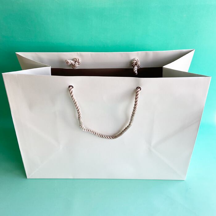 紙袋 エタニティ・パールホワイト（Lサイズ）１枚 ペーパーバッグ 幸せデリバリー（ギフト・結婚式アイテム・手芸用品の通販）