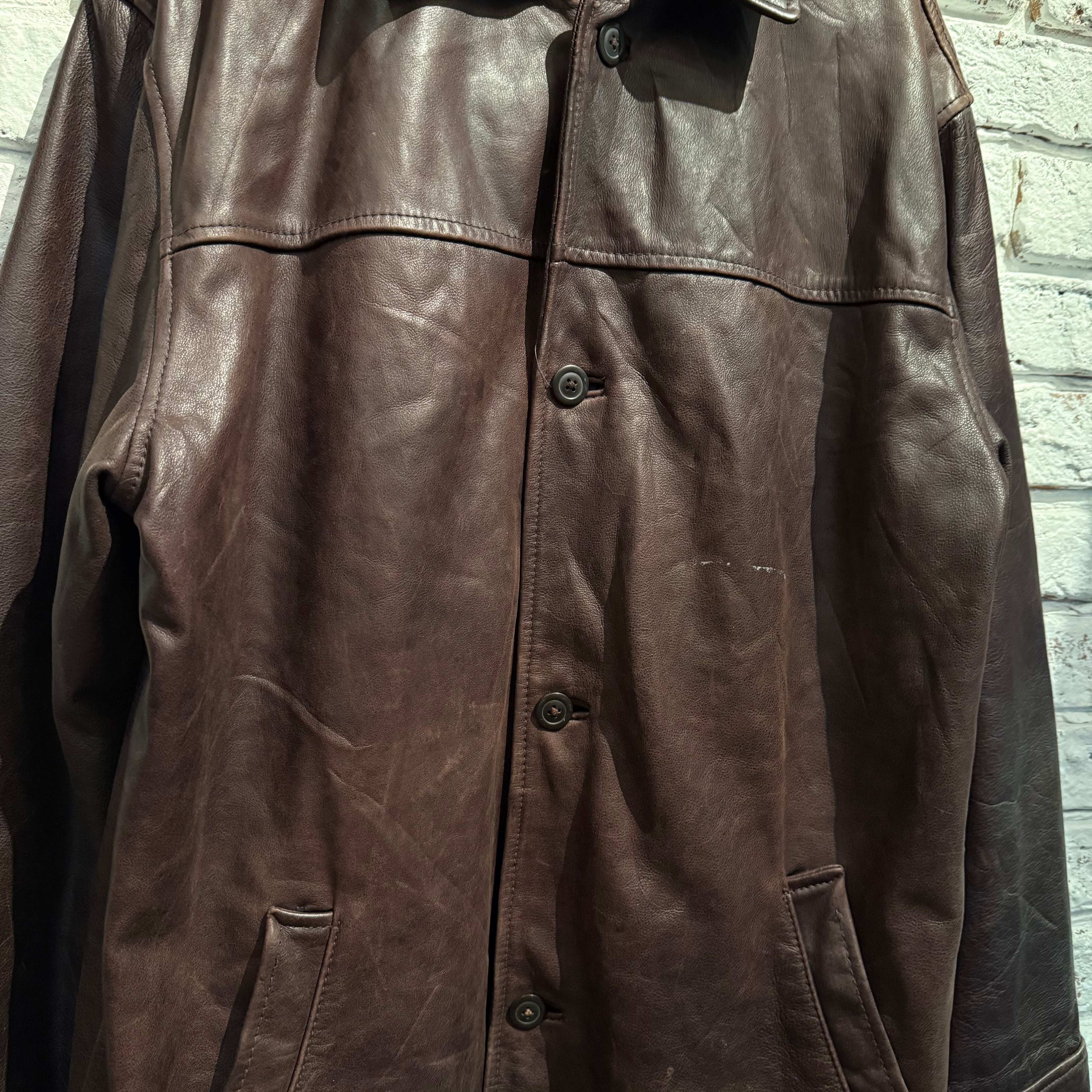 90s GAP LEATHER CAR COAT | BerBerJin / & BerBerJin