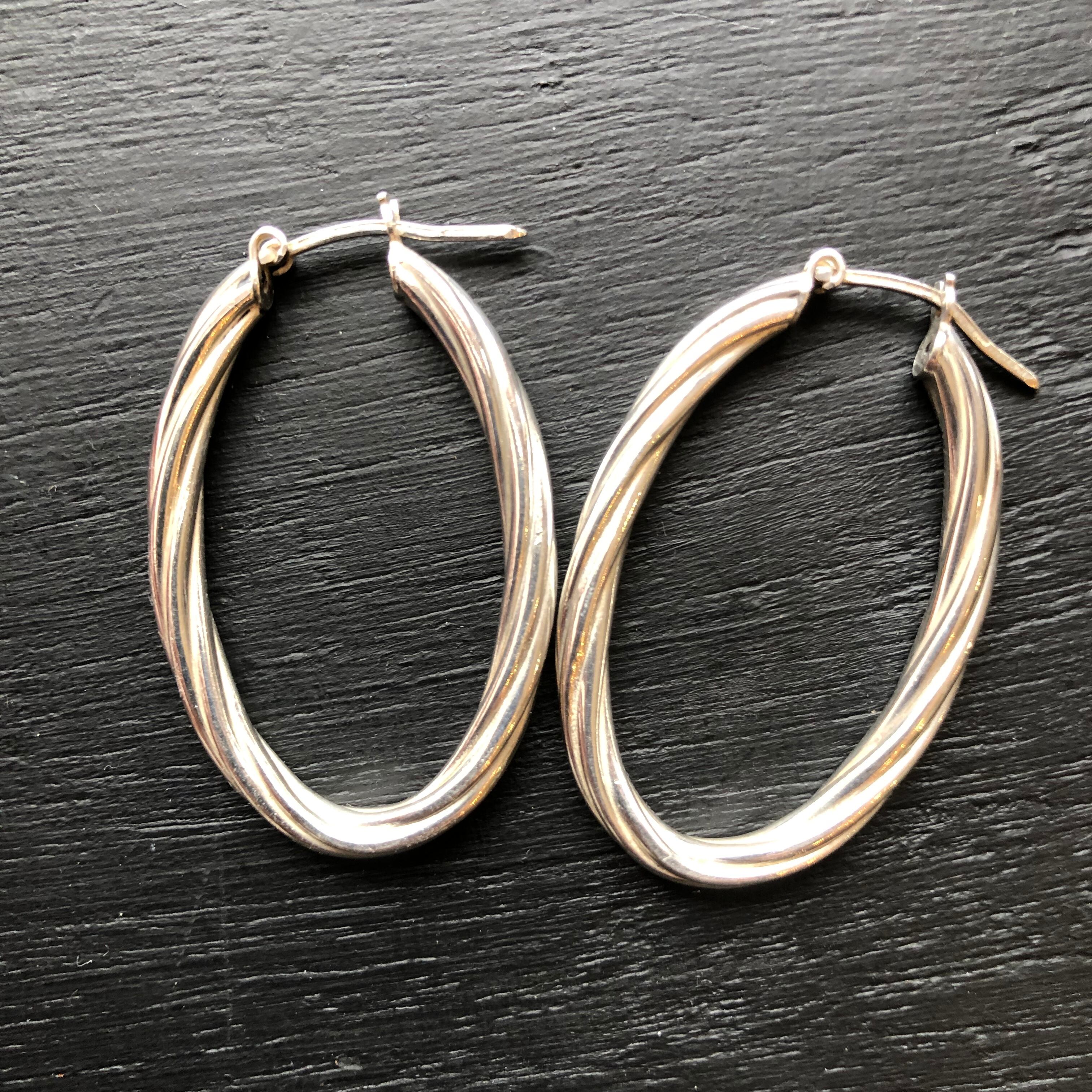 VINTAGE ヴィンテージ TWIST ツイストフープピアス シルバー925 