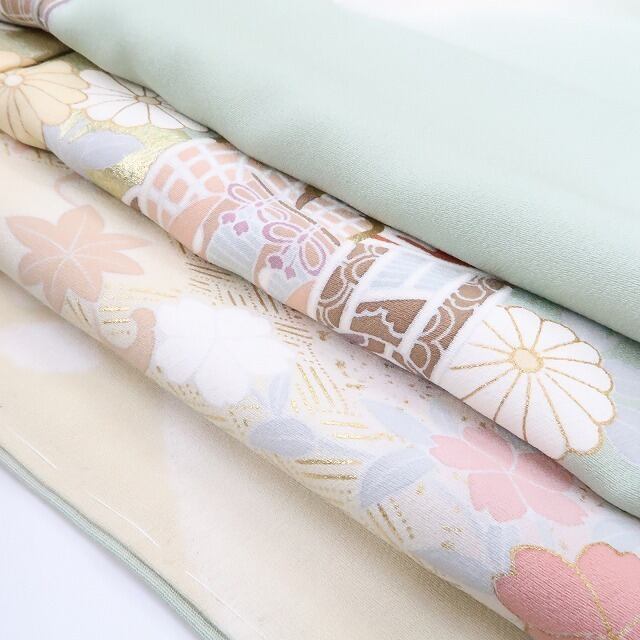 新品 滝泰謹製 金駒刺繍 着物 仕付け糸付“優しく華やかな躍動”訪問着 3267