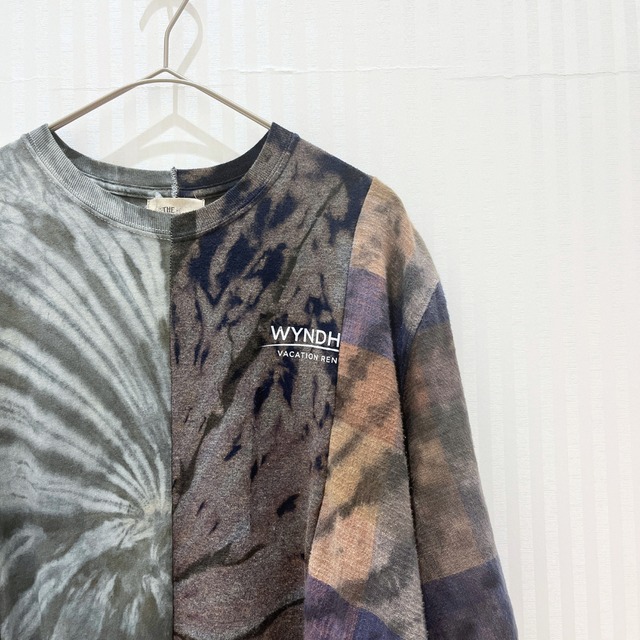 染色&ブリーチ加工リメイクドッキング半袖Tシャツ | THE BOONIES