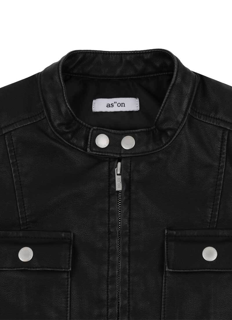 as”on] SEPS LEATHER JACKET 正規品 韓国ブランド 韓国通販 韓国代行