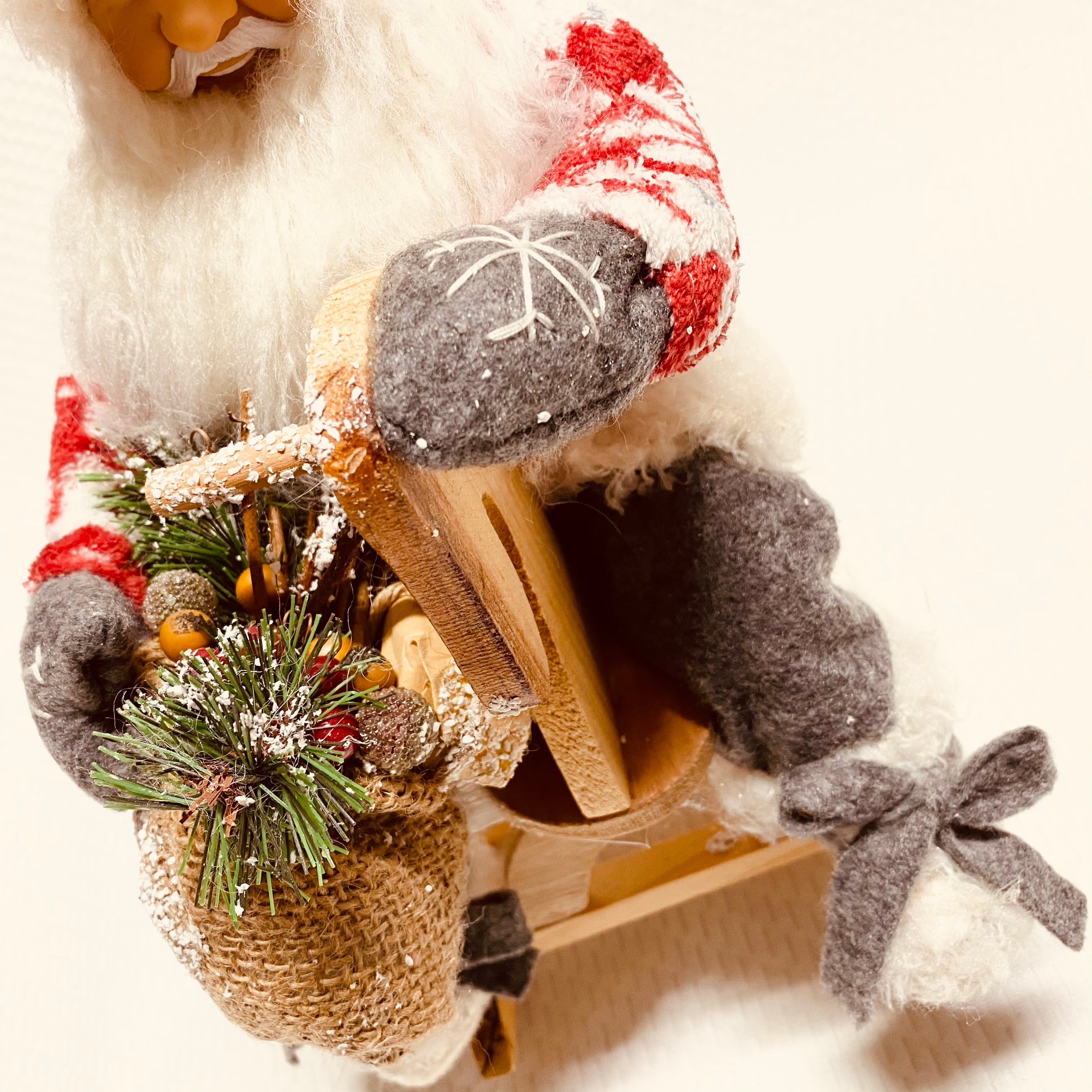 ロッキングチェア　木馬サンタ　大　サンタクロース人形　クリスマスグッズ　インテリア　Xmas置物
