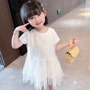 4色 子供服 90〜130 チュールドレス シンプル ワンピース 半袖 送料無料 シースルー レース スカート クルーネック 子供 キッズコーデ キッズファッション キッズドレス キッズ 可愛い きれいめ エレガント 春 夏 ガーリー お出かけ 外出 きれいめカジュアル 着回し ファッション デート コーディネート 重ね着 休日 特別な日 お祝い 記念日 カジュアル 普段着 春コーデ 夏コーデ 韓国 おしゃれ シンプル ゆったり 韓国ファッション ワンポイント コーデ 誕生日 パーティドレス パーティー