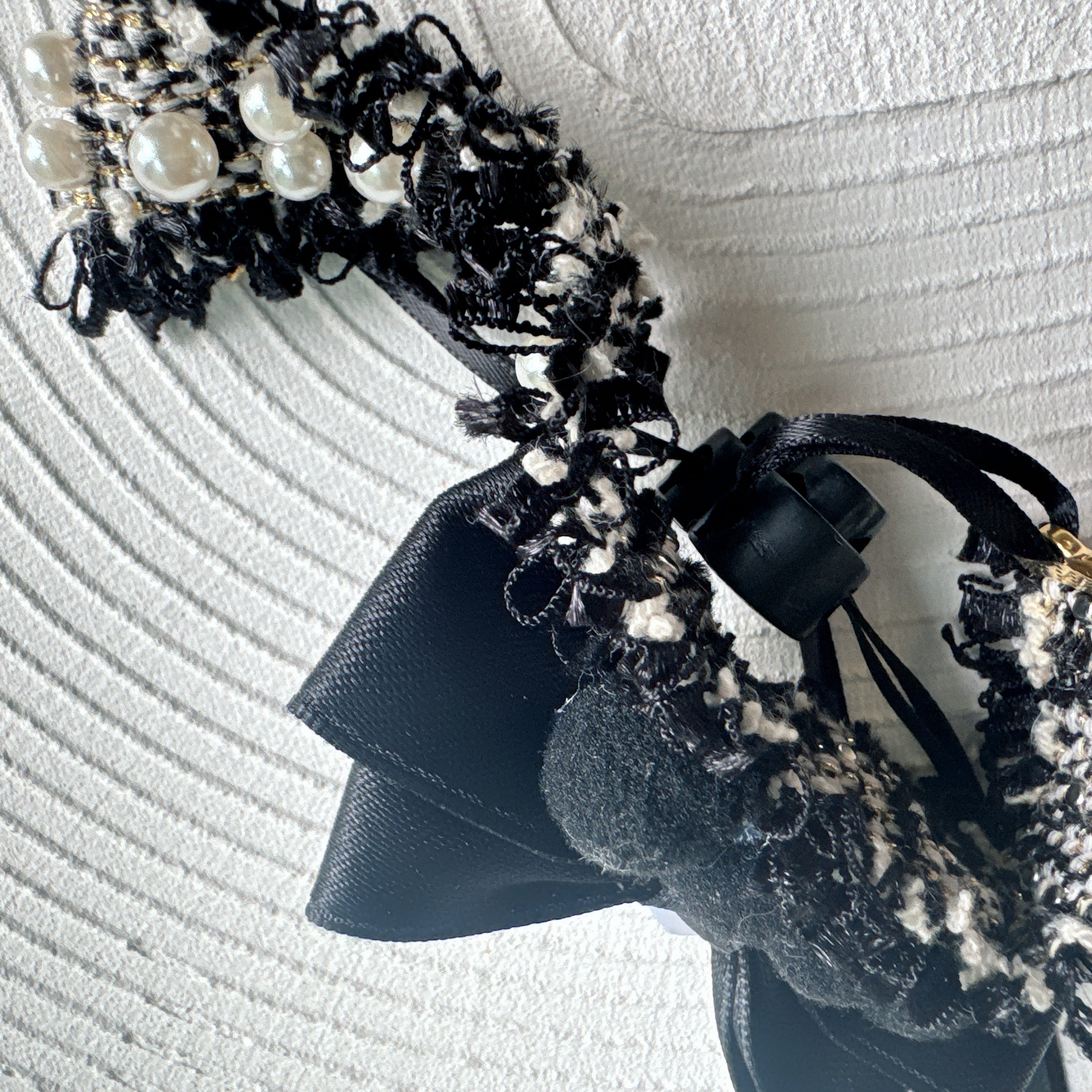 ツイードのおリボンヘッドドレス