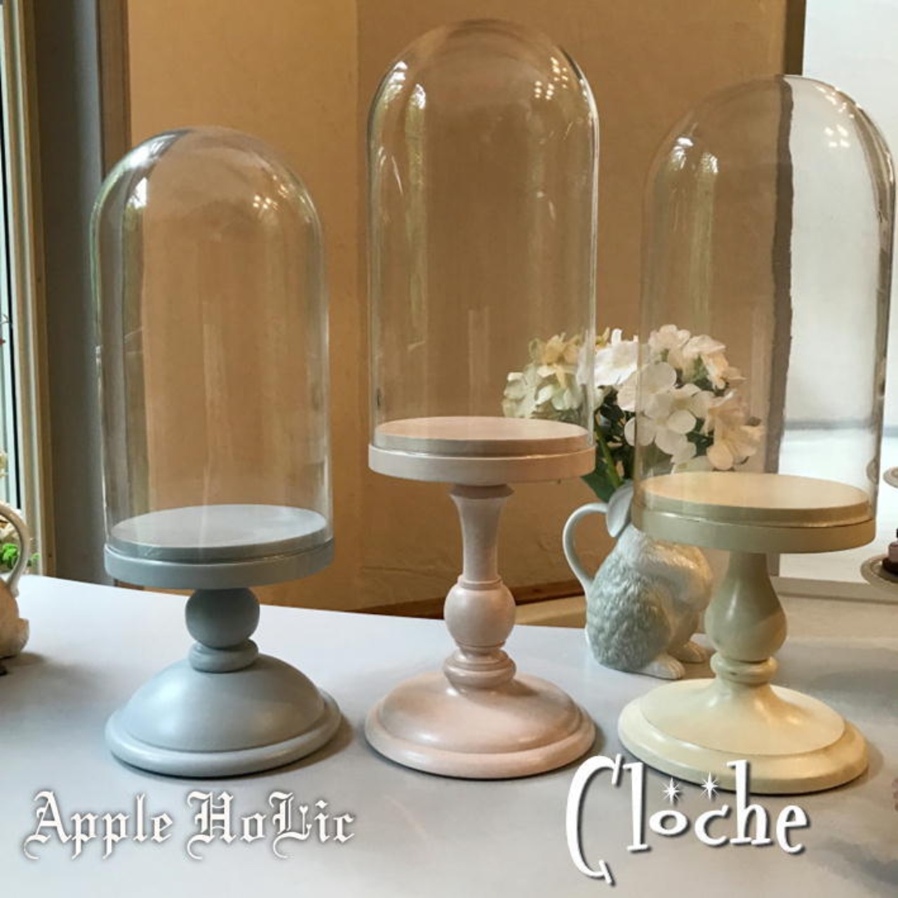 ウッドベースのガラスドーム【Croche Tall・クロッシュ トール】グローヴ ドゥ マリエ