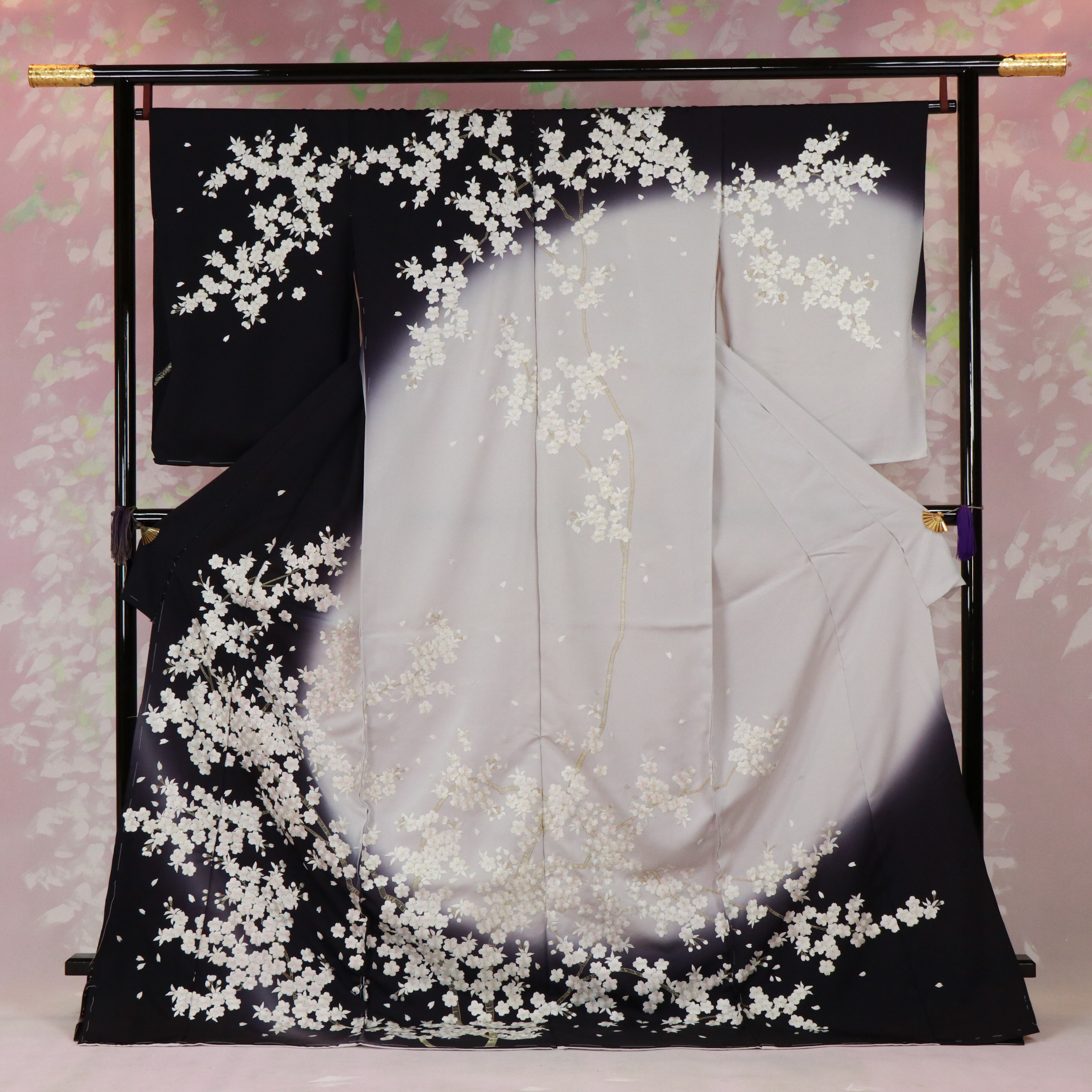 身丈150.5㎝一つ紋訪問着⭐刺繍の花⭐絞りの小雪⭐️絵画のように美しい⭐️単品 30%OFF 訪問着 身丈155cm 裄丈62cm S 袷 やまと 落款あり 枝梅 青海波