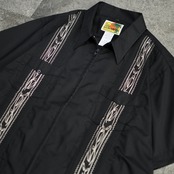 GUAYABERA zip up embroidery cuba shirt