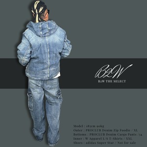 PRO CLUB Denim Zip Foodie Dark Wash