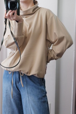 IKITSUKE wool rib turtle beige