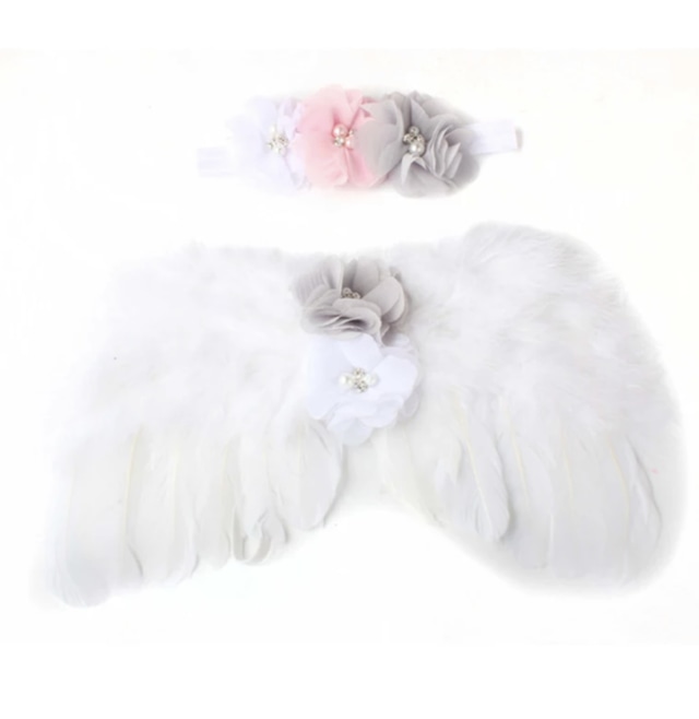 【ドレスフェア】天使の羽とヘアバンド（white）