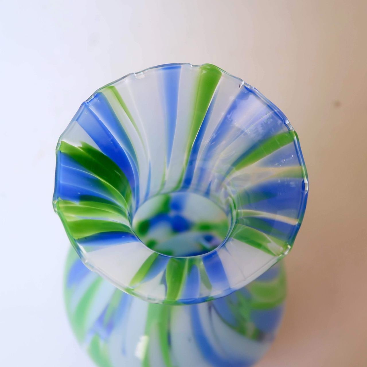 海色マーブルの花瓶