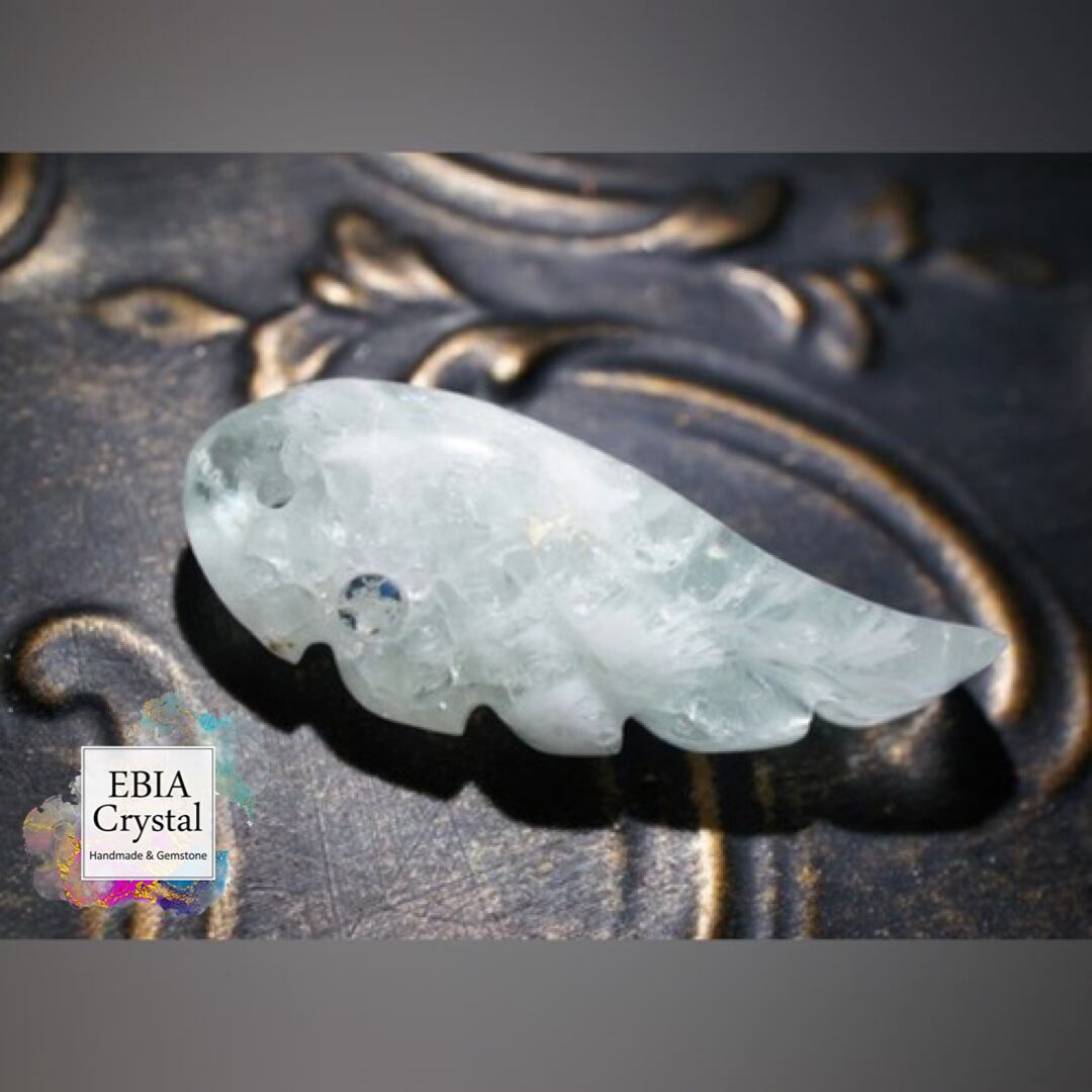 フェザーインフローライト N 天使の羽根ペンダントトップ 中国産