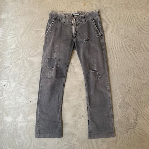 DOLCE&GABBANA / Damaged cotton pants