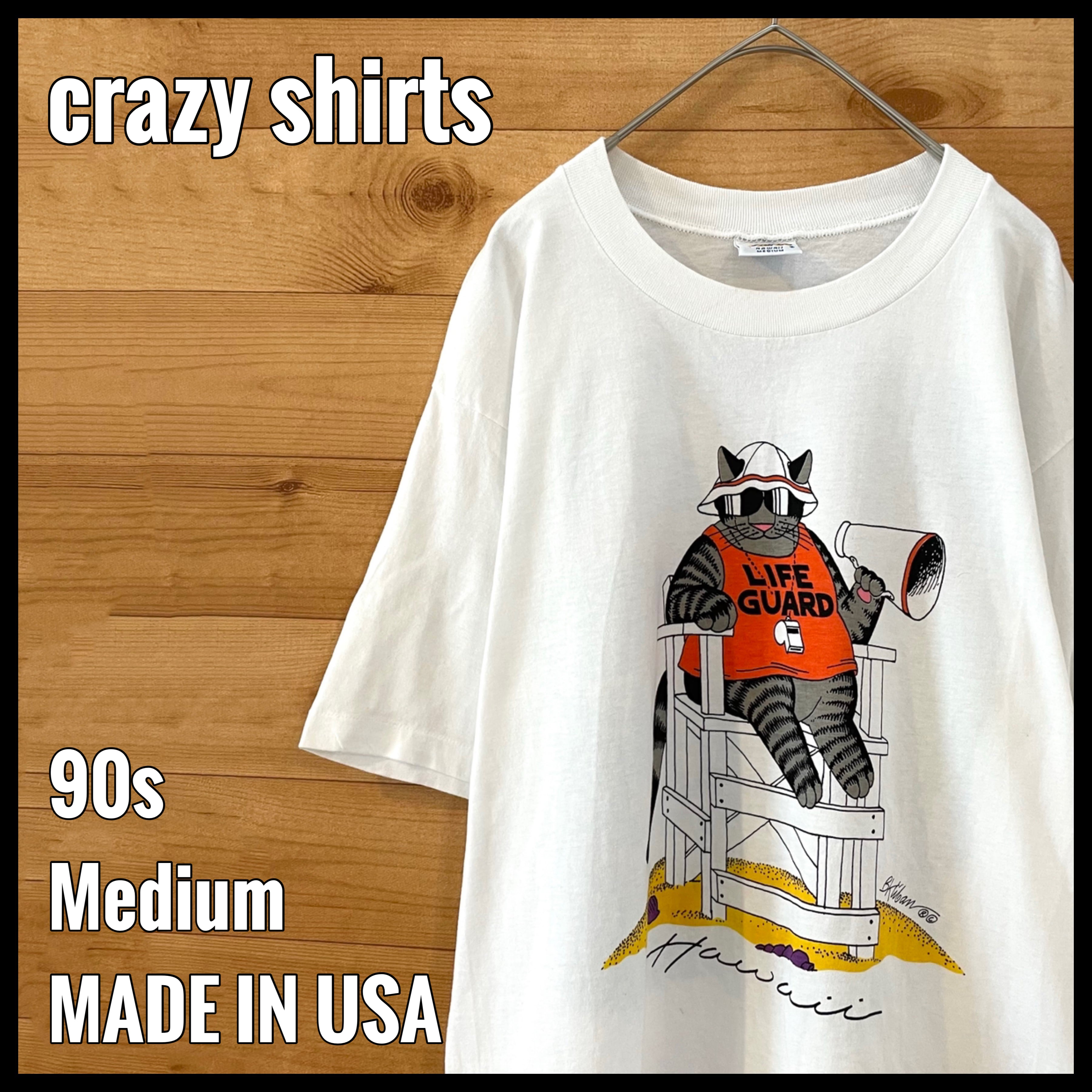 crazy shirts】90s USA製 Tシャツ 両面プリント シングルステッチ ヴィンテージ クレイジーシャツ us古着  古着屋手ぶらがbest