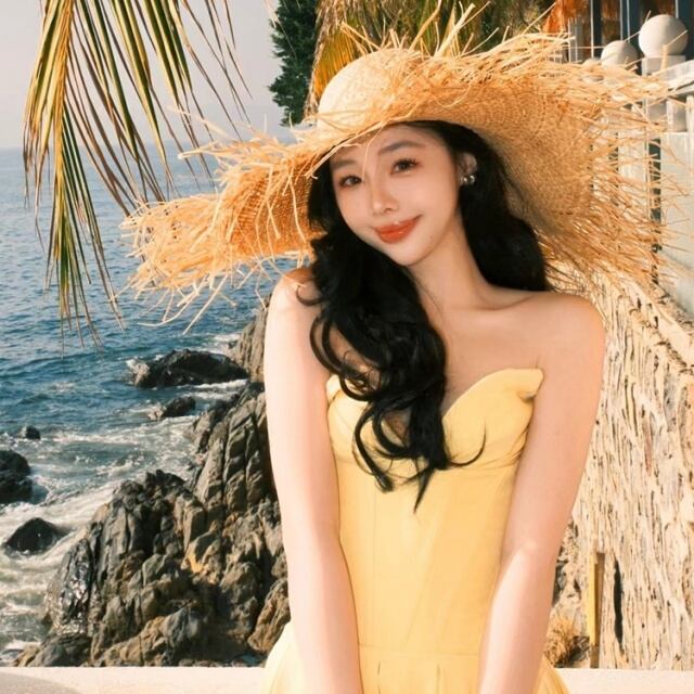 【予約販売】麦わら帽子 フリンジ ツバ広 女優帽 夏 ハット レディース 海 ガーリー アウトドア 可愛い 日焼け防止 紫外線 こなれ感 お洒落 韓国 トレンド