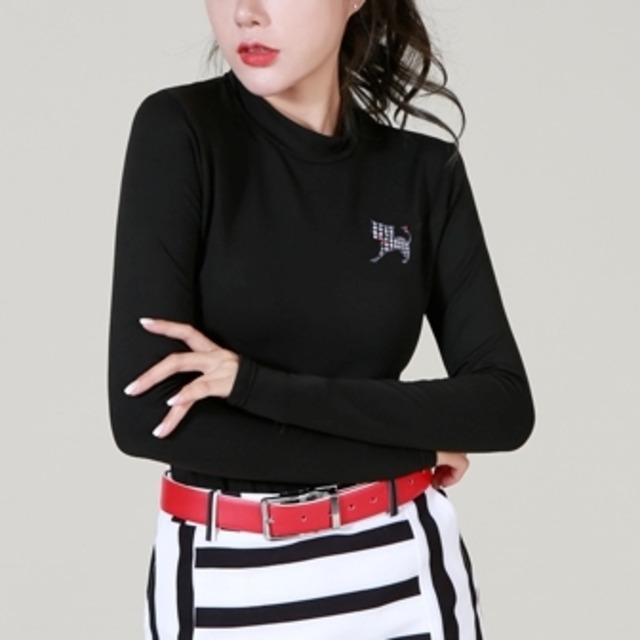 ネコ刺繍　長袖トップス