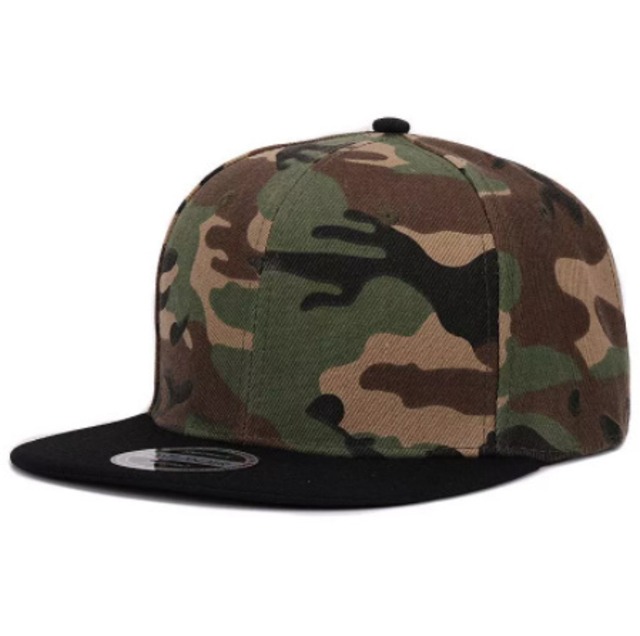 Camouflage snapback cap