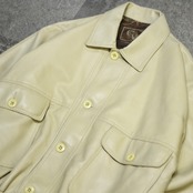 faux leather jacket ivory