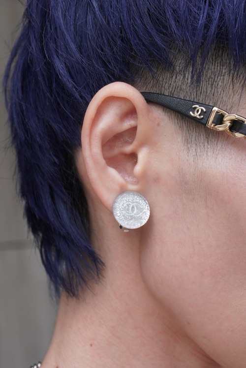 CHANEL シャネル イヤリング クリア ココマーク ラウンド vintage ヴィンテージ オールド 65a7rz