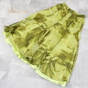 社交ダンス 衣装 スタンダード スカート レッスンウェア レディース グリーン系 緑 黄緑 練習着 フォーマル ステージ衣装 かわいい 二重スカート フレアスカート ライトグリーン系 くすみグリーン系 光沢 ポリエステル