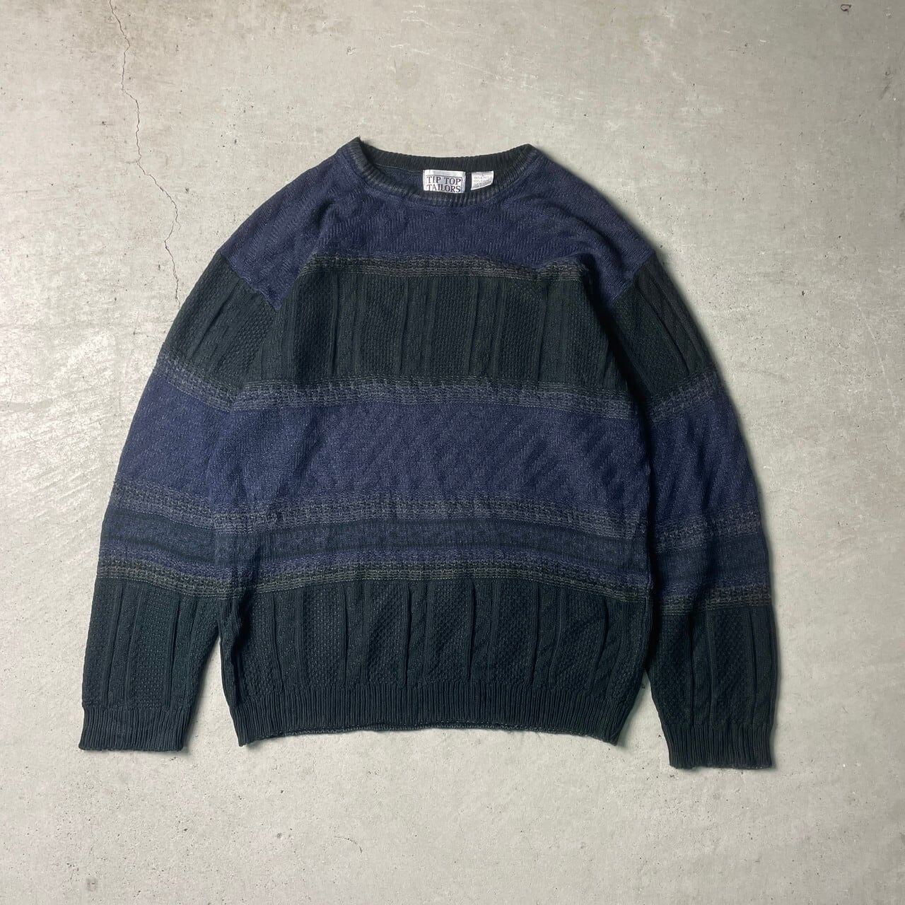 8 古着 ニット・セーター デザイン ヴィンテージ古着80\u0027s PULSE-8 ボーダー デザインニット（ニット