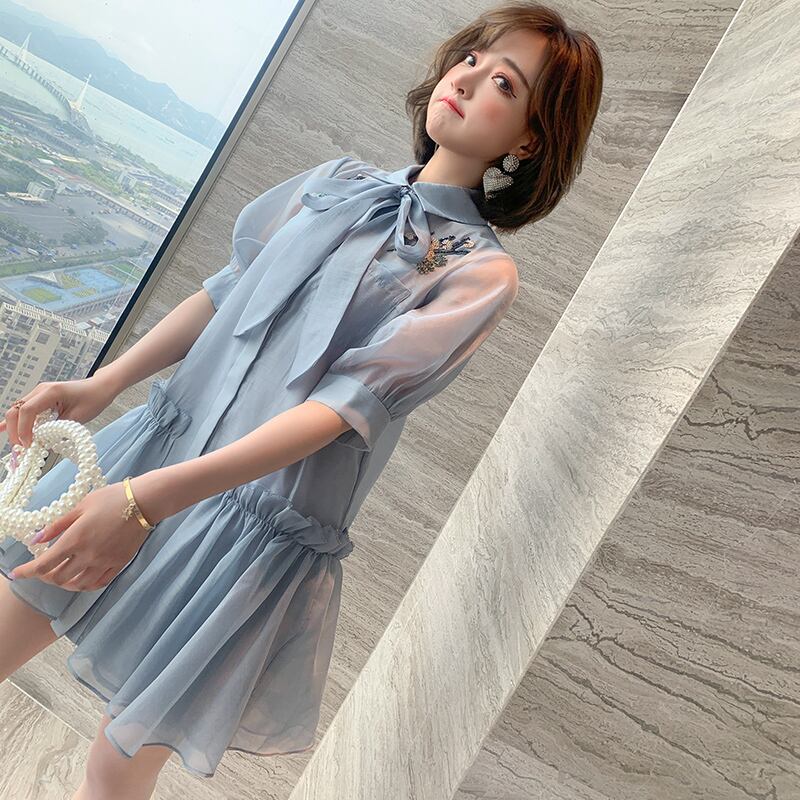 スカート スプリングスタイル リボン 春物 ステッチ MIUCO58335659191